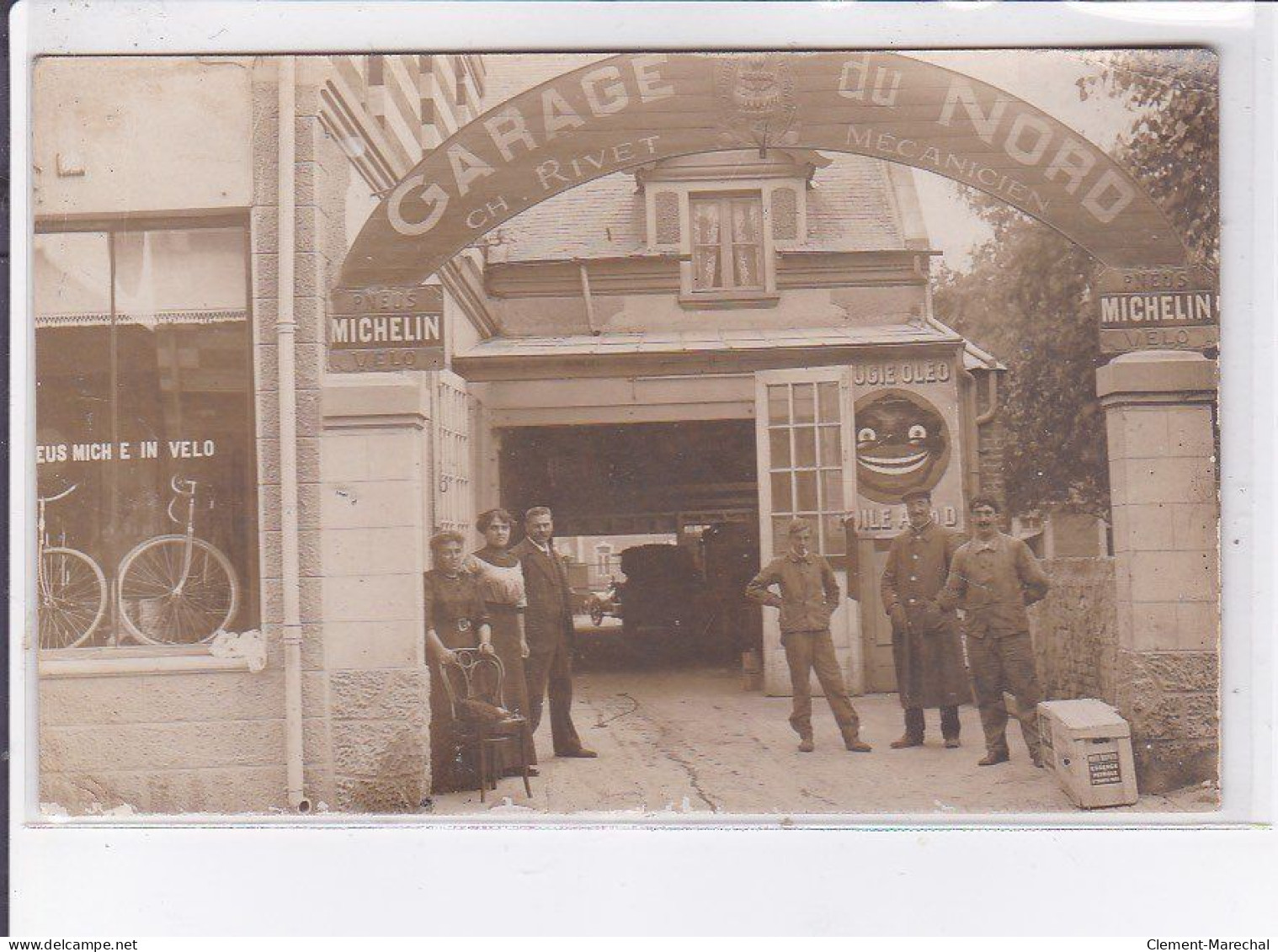 BERCK-sur-MER: Rue De L'impératrice, Garage Du Nord, Michelin, Ch. Rivet (automobile - Velo) - état - Berck