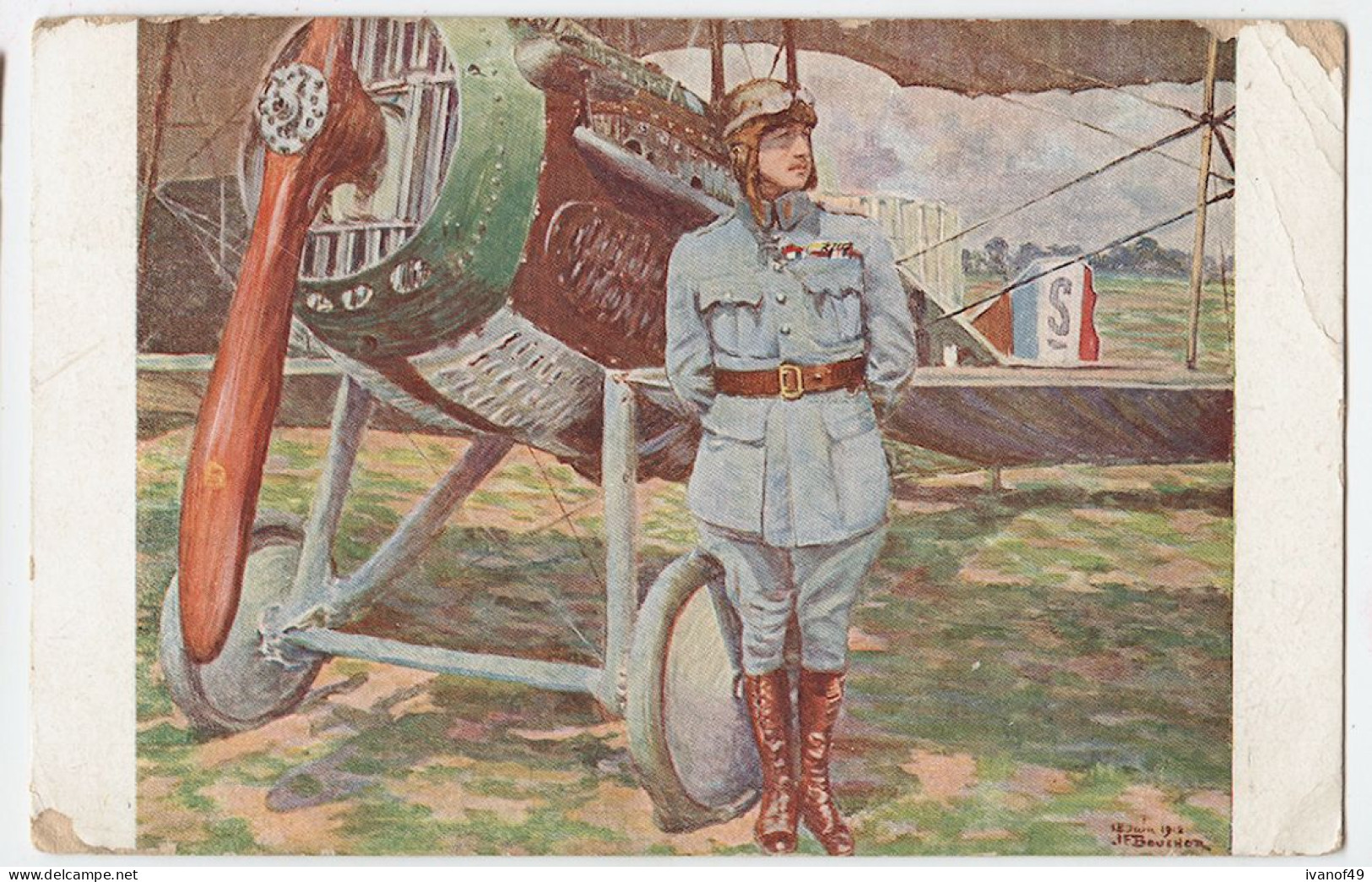 Aviation - Signature De JF BOUCHOR - CPA - Lieutenant FONCK - 1919 - Aviatori