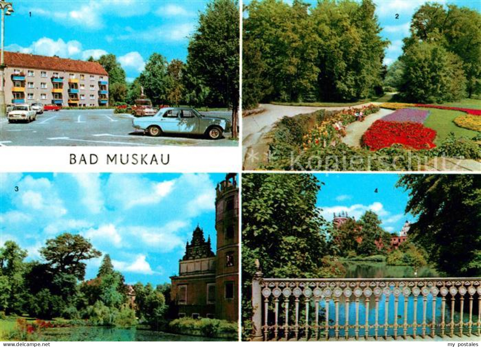 73015299 Bad Muskau Oberlausitz Platz Des Friedens Park Moorbad Schlossruine Bad - Bad Muskau