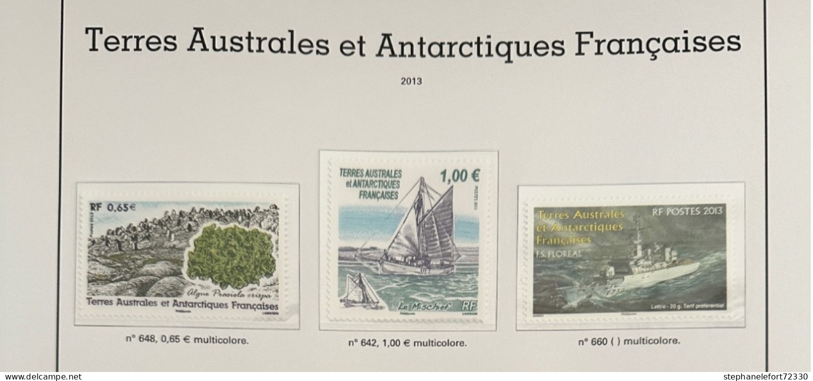 2013 - Terres Australes Et Antarctiques Françaises  (TAAF) Neuf **  (Voir Photos) - Volledig Jaar