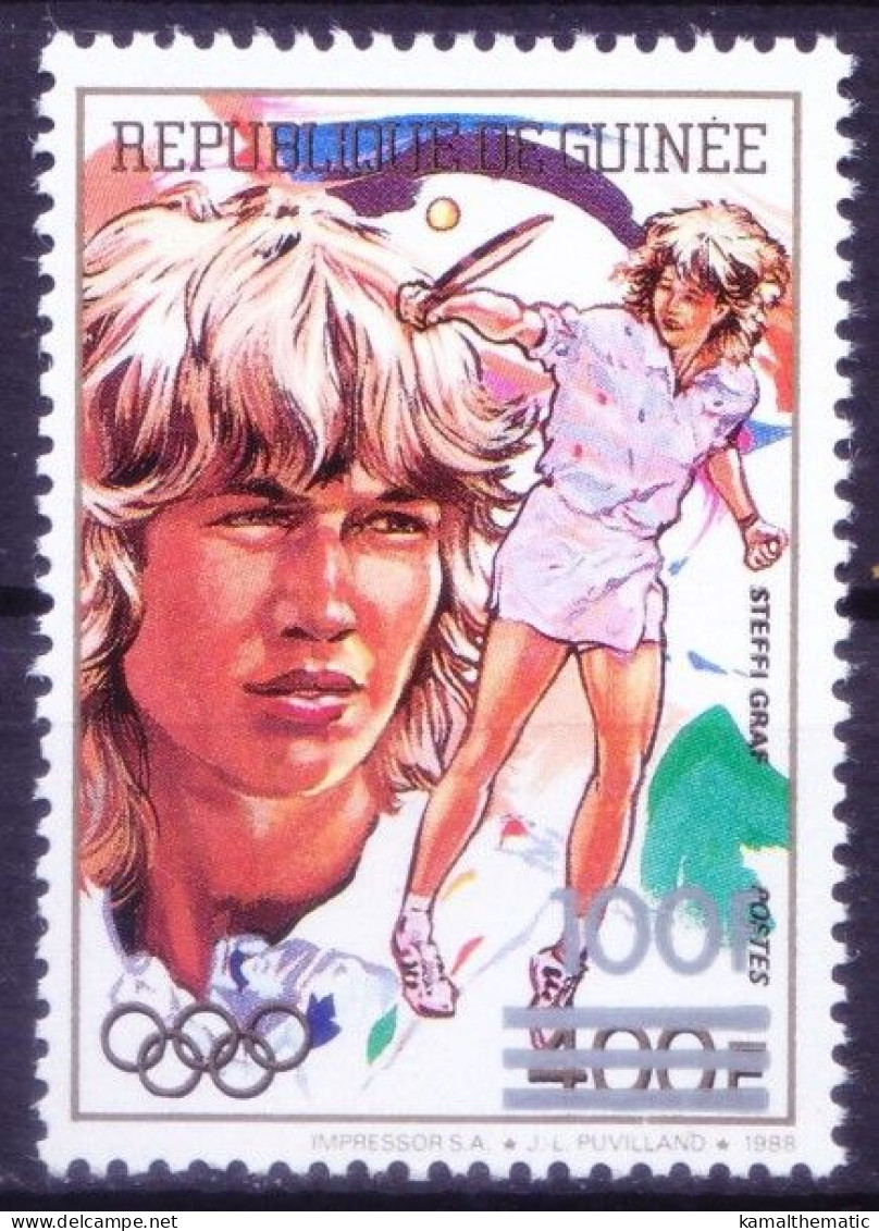 Guinea 1987 MNH, Steffi Graf, Tennis, Sports - Tennis