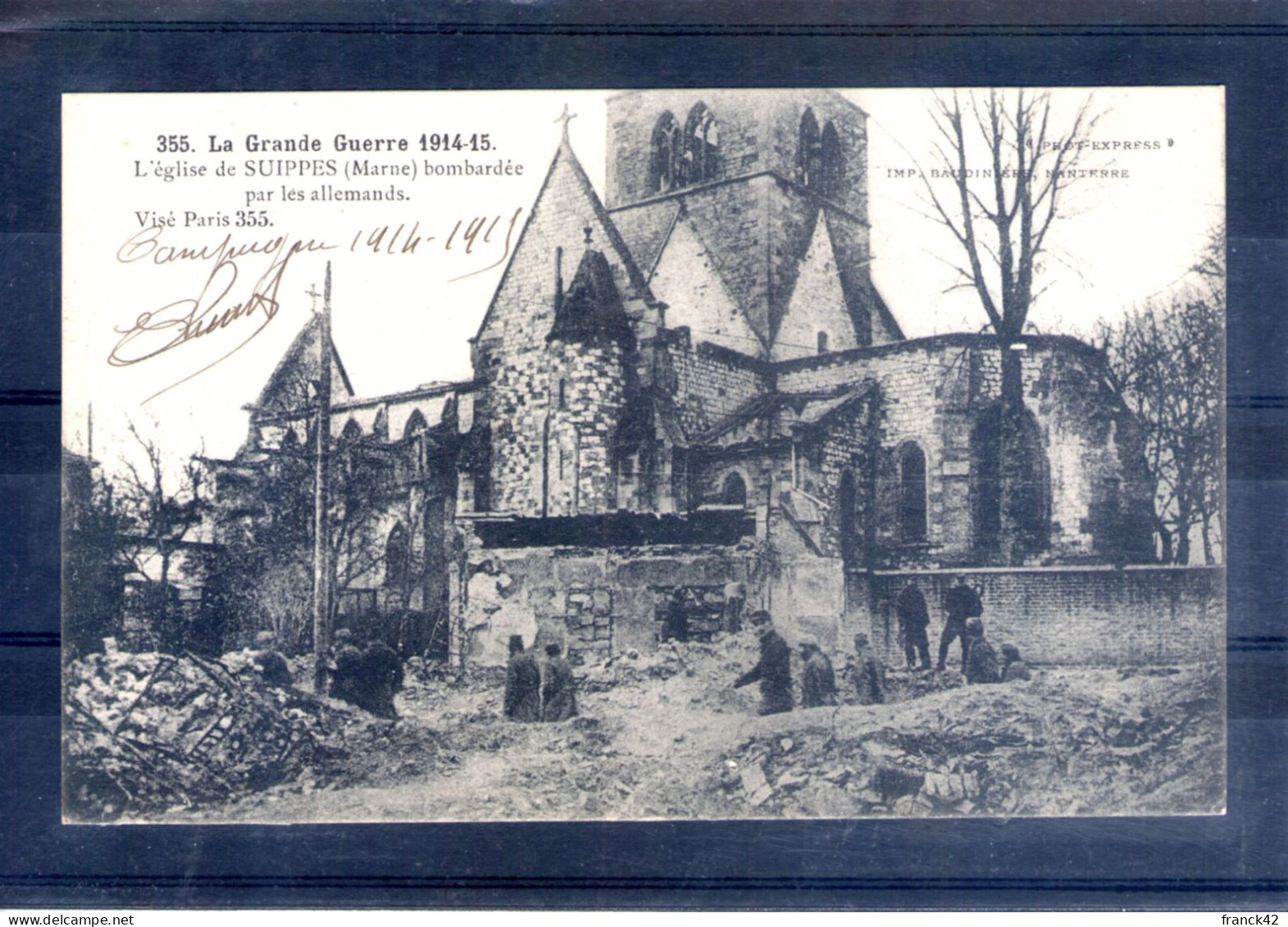 51. L'église De Suippes Bombardée Par Les Allemands - Other & Unclassified