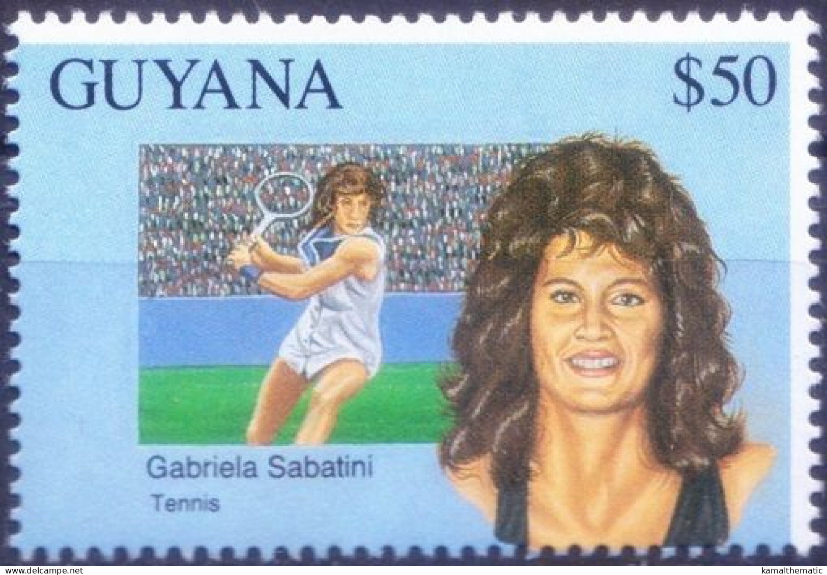 Guyana 1993 MNH, Gabriela Sabatini Tennis, Sports - Tenis
