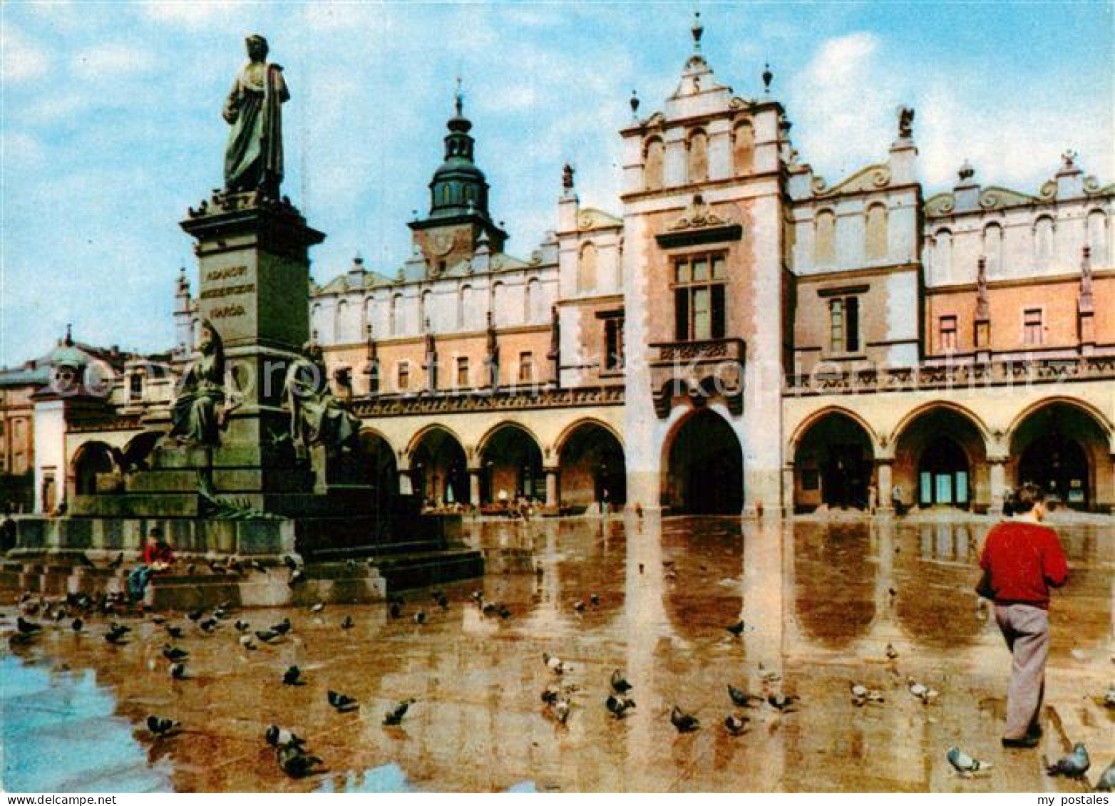 73014728 Krakow Krakau Pomnik Adama Mickiewieza Proj Teodora Rygiera I Sukiennic - Polonia