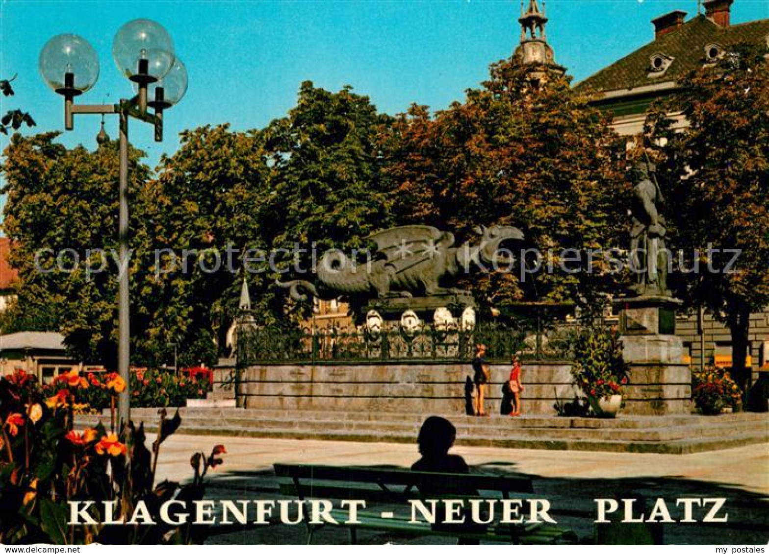 73014719 Klagenfurt Woerthersee Neuer Platz Lindwurmbrunnen Klagenfurt Woerthers - Autres & Non Classés