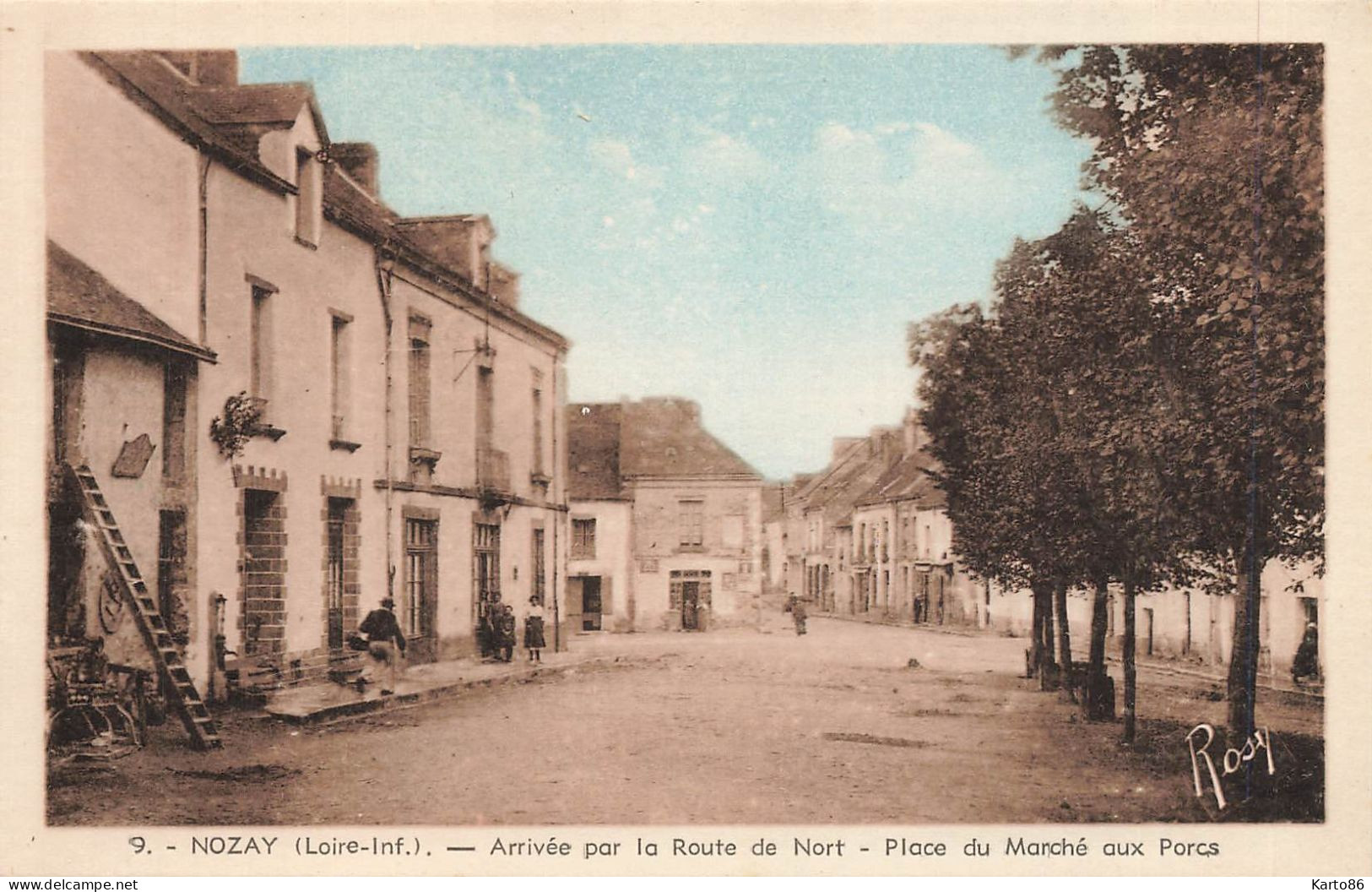 Nozay * Arrivée Par La Route De Nort , Place Du Marché Aux Porcs * Villageois - Autres & Non Classés