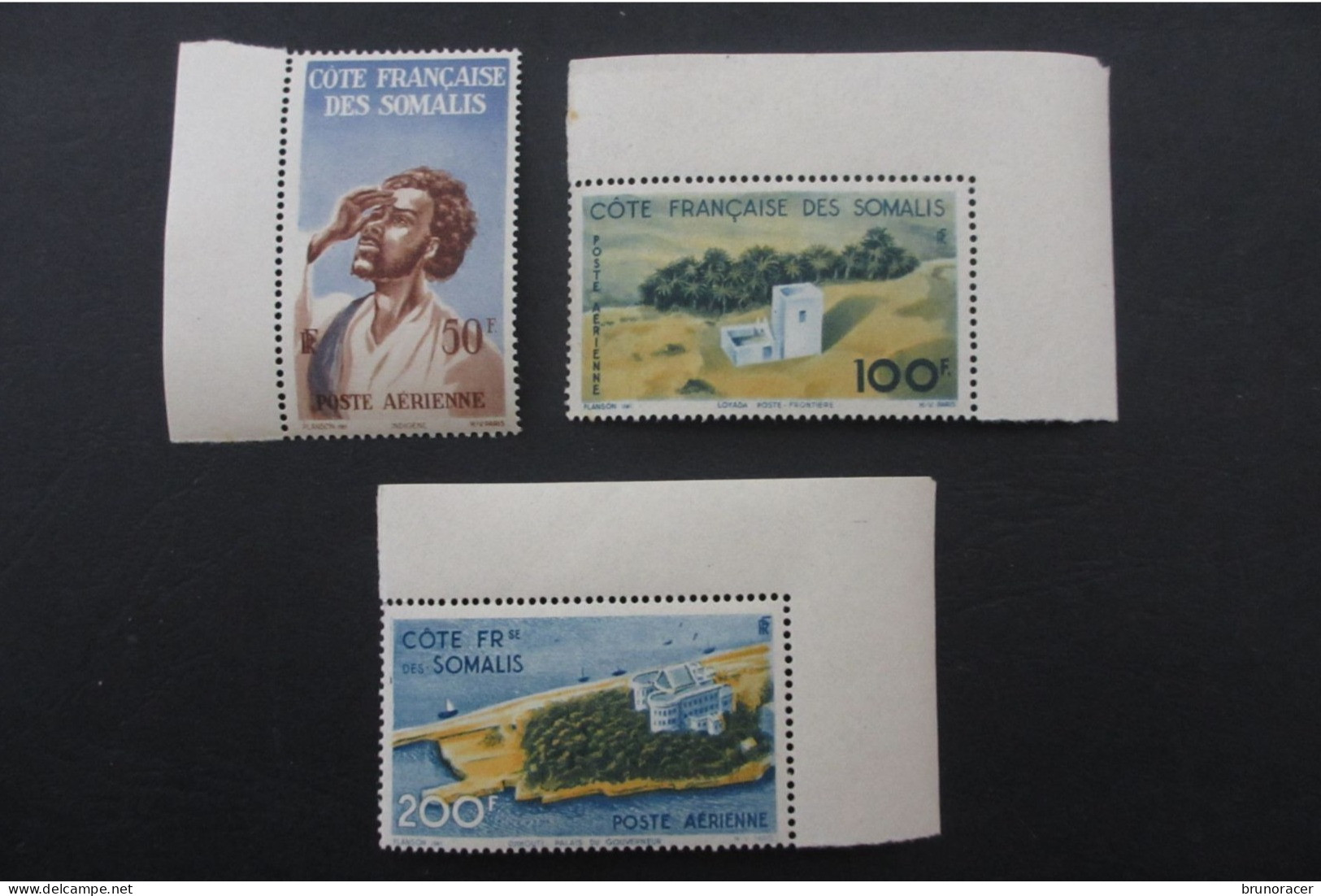 COTE DES SOMALIS POSTE AERIENNE N°20 à 22 NEUF** TTB COTE 60 EUROS  VOIR SCANS - Unused Stamps