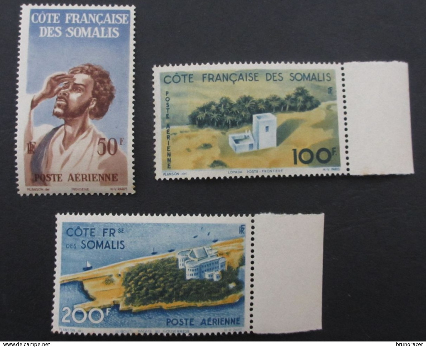 COTE DES SOMALIS POSTE AERIENNE N°20 à 22 NEUF** TTB COTE 60 EUROS  VOIR SCANS - Unused Stamps