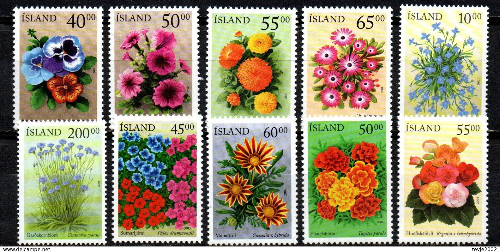 Island  - Lot Aus 2000 - 2004 - Postfrisch MNH - Blumen Flowers - Andere & Zonder Classificatie