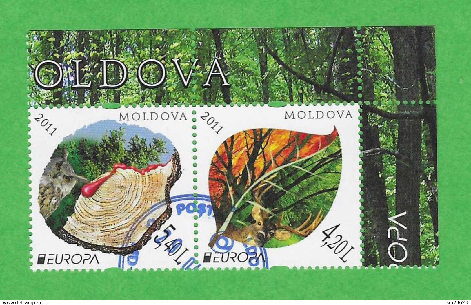 Moldawien / Moldova  2011 Mi.Nr. 749 / 750 , EUROPA CEPT / Der Wald - Gestempelt / Fine Used (o) - 2011