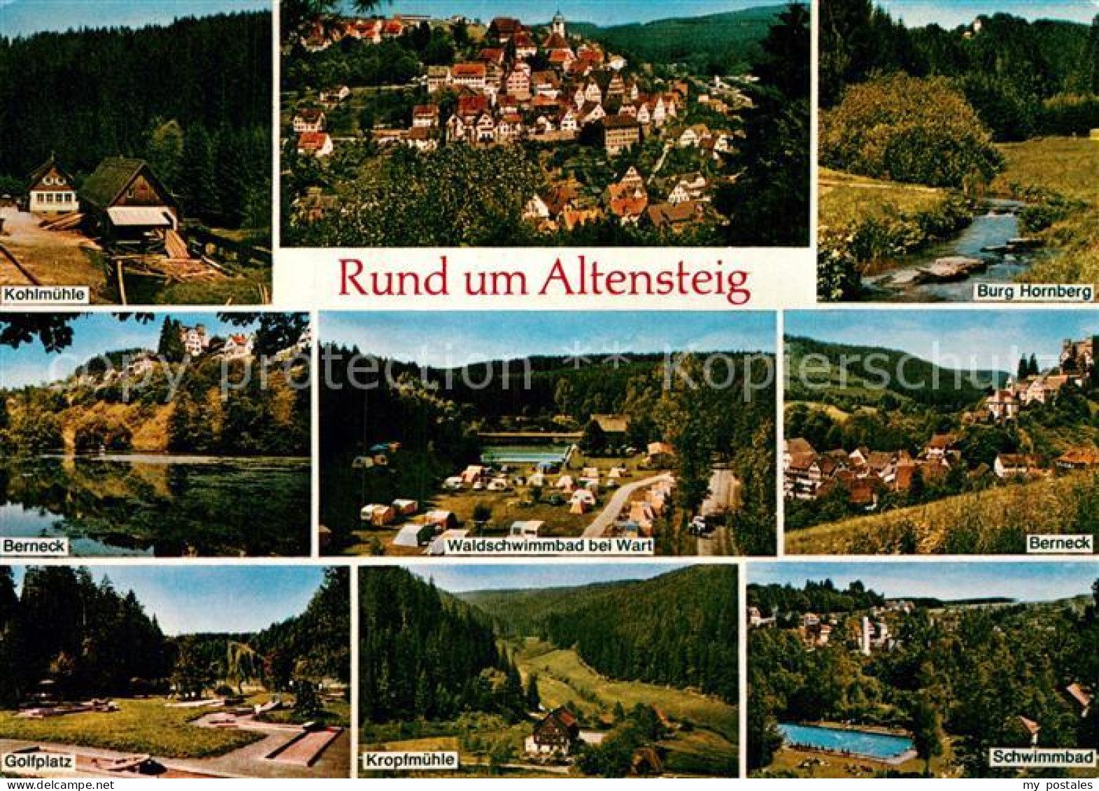 73012305 Altensteig Schwarzwald Burg Hornberg Berneck Golfplatz Schwimmbad Alten - Altensteig