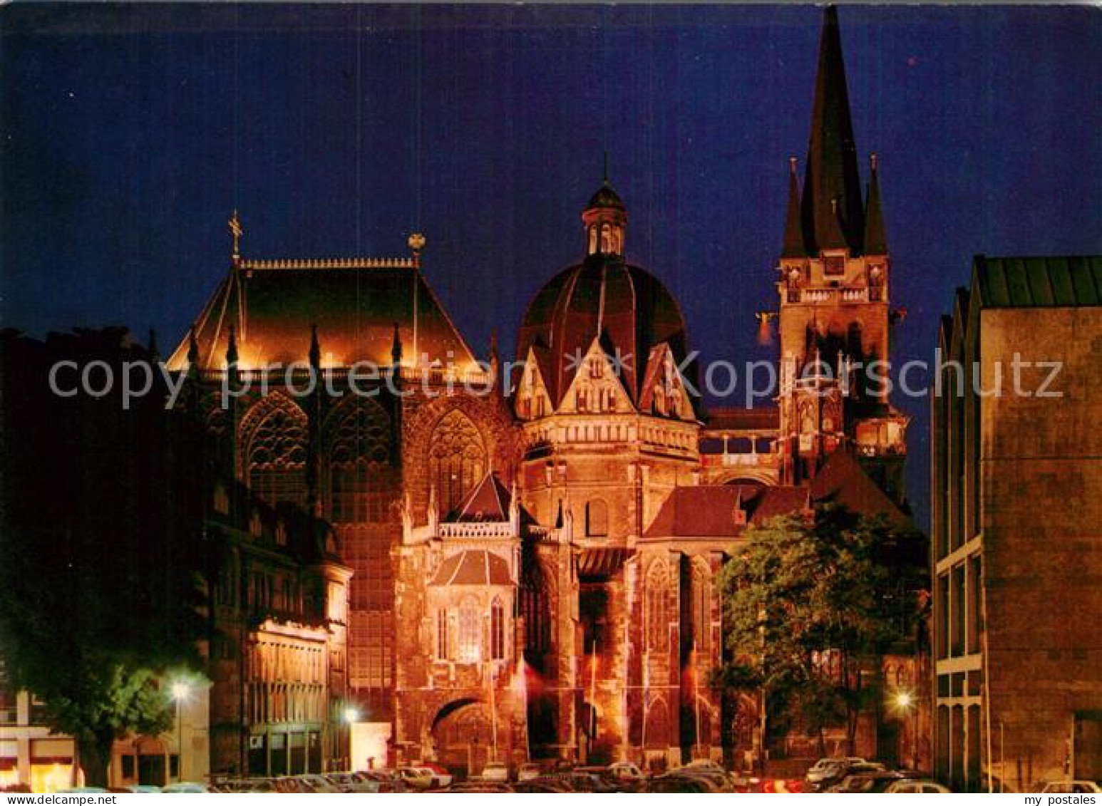 73012295 Aachen Dom Nachtaufnahme Aachen - Aken