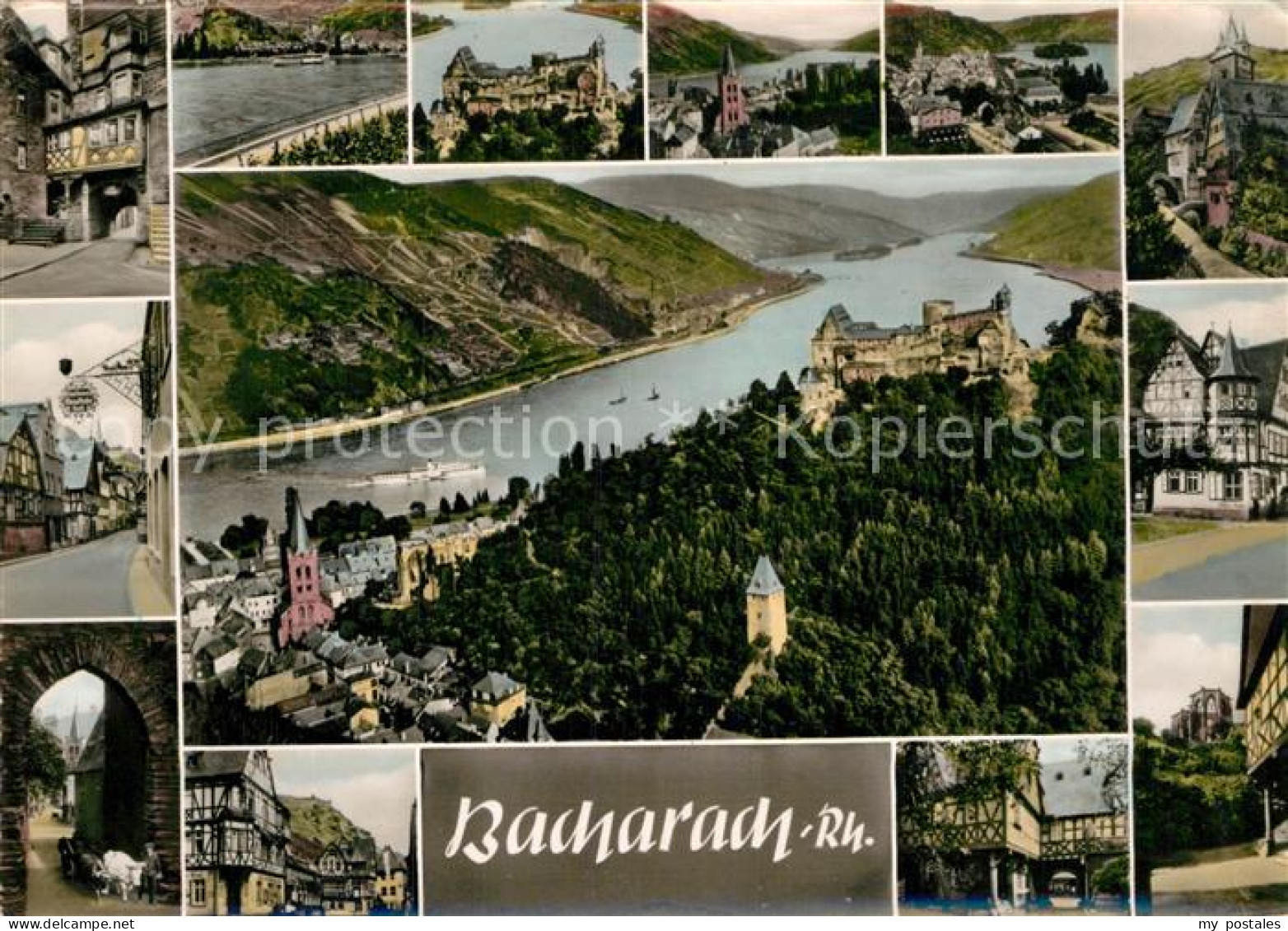 73012260 Bacharach Rhein Panoramen Schloss Bacharach Rhein - Bacharach