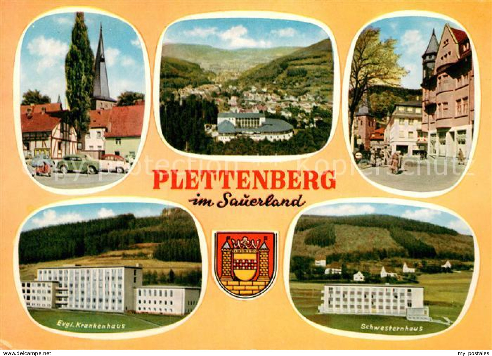 73012214 Plettenberg Krankenhaus Schwesternhaus Kirchturm Stadtansicht Plettenbe - Plettenberg