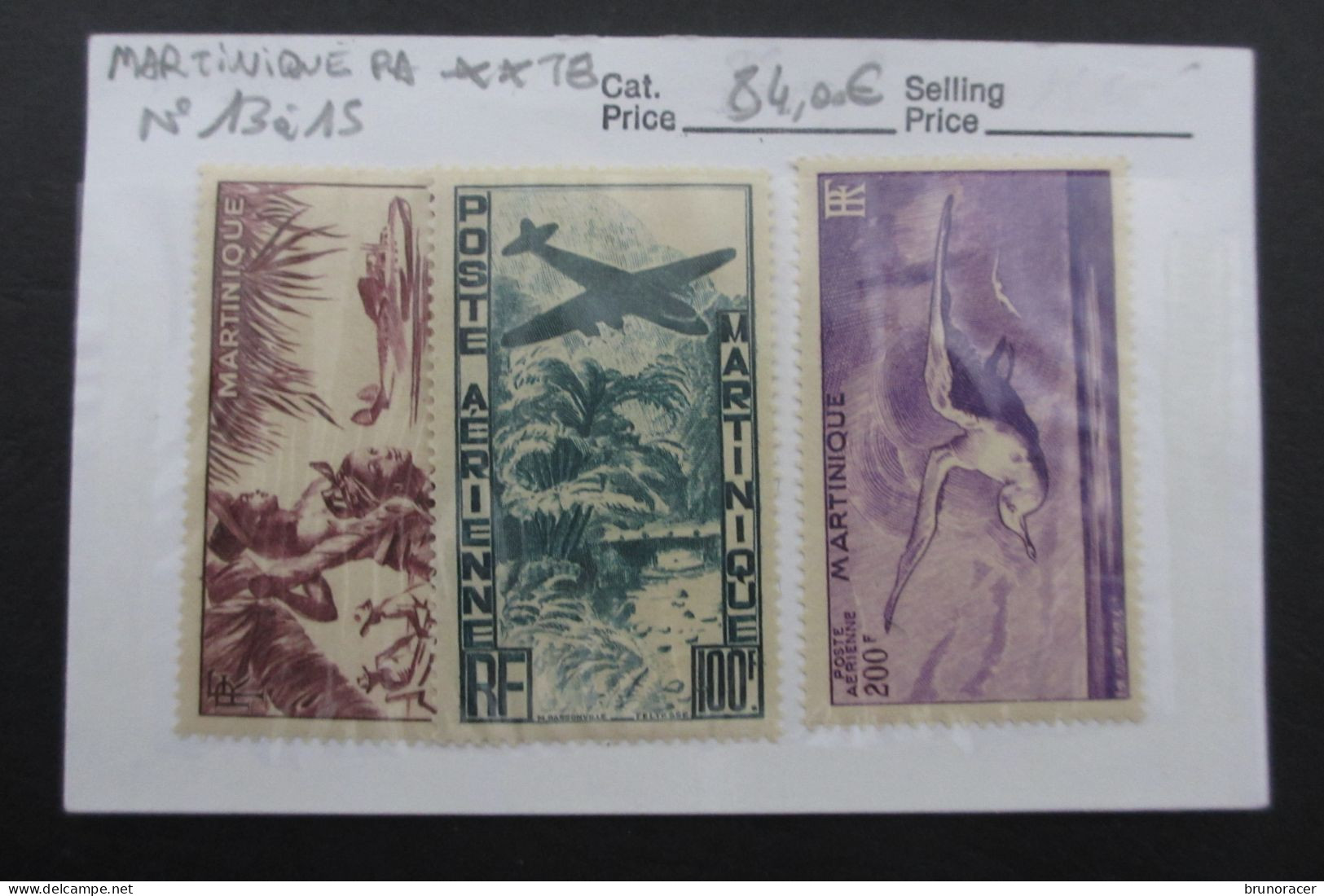 MARTINIQUE POSTE AERIENNE N°13 à 15 NEUF** TB COTE 84 EUROS  VOIR SCANS - Airmail