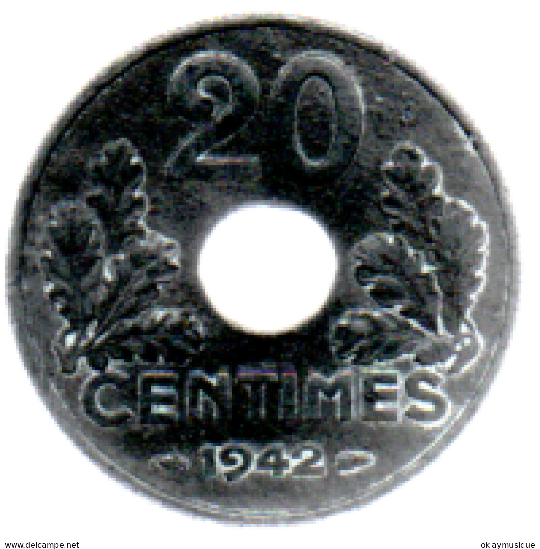 20 Centimes 1942 (recto) Serie Etat Français - 20 Centimes