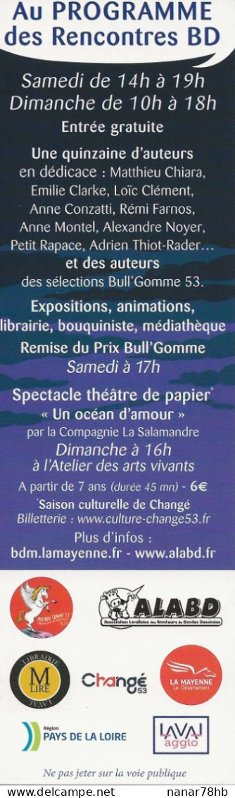 Marque Pages 17èmes Rencontres BD En Mayenne 2024 (dessin De Eric Gasté) - Segnalibri