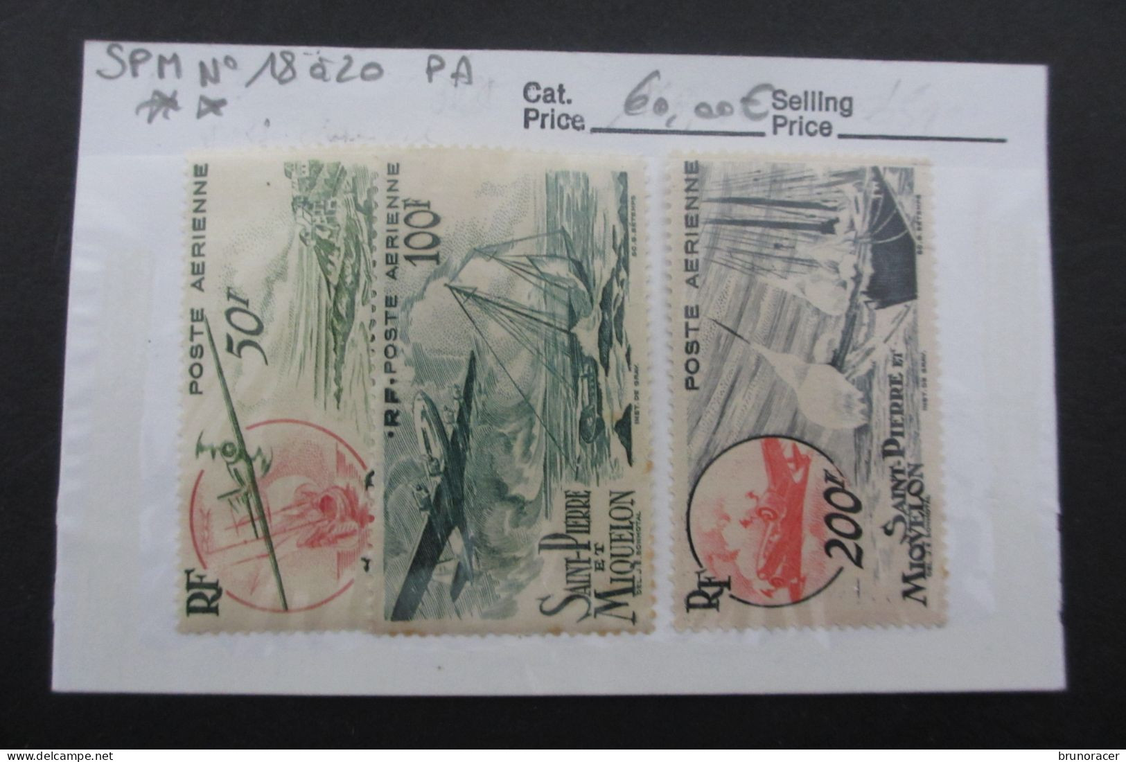 St PIERRE & MIQUELON POSTE AERIENNE N°18 à 20 NEUF** TB COTE 60 EUROS  VOIR SCANS - Unused Stamps