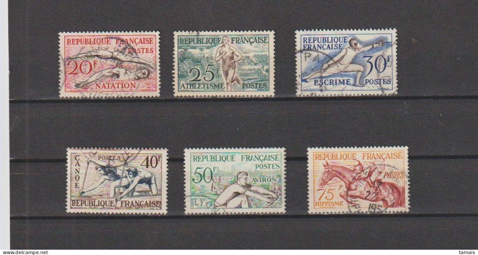 1953 N°960 à 965 Jeux Olympiques D' Helsinki  Oblitérés (lot 205) - Gebraucht