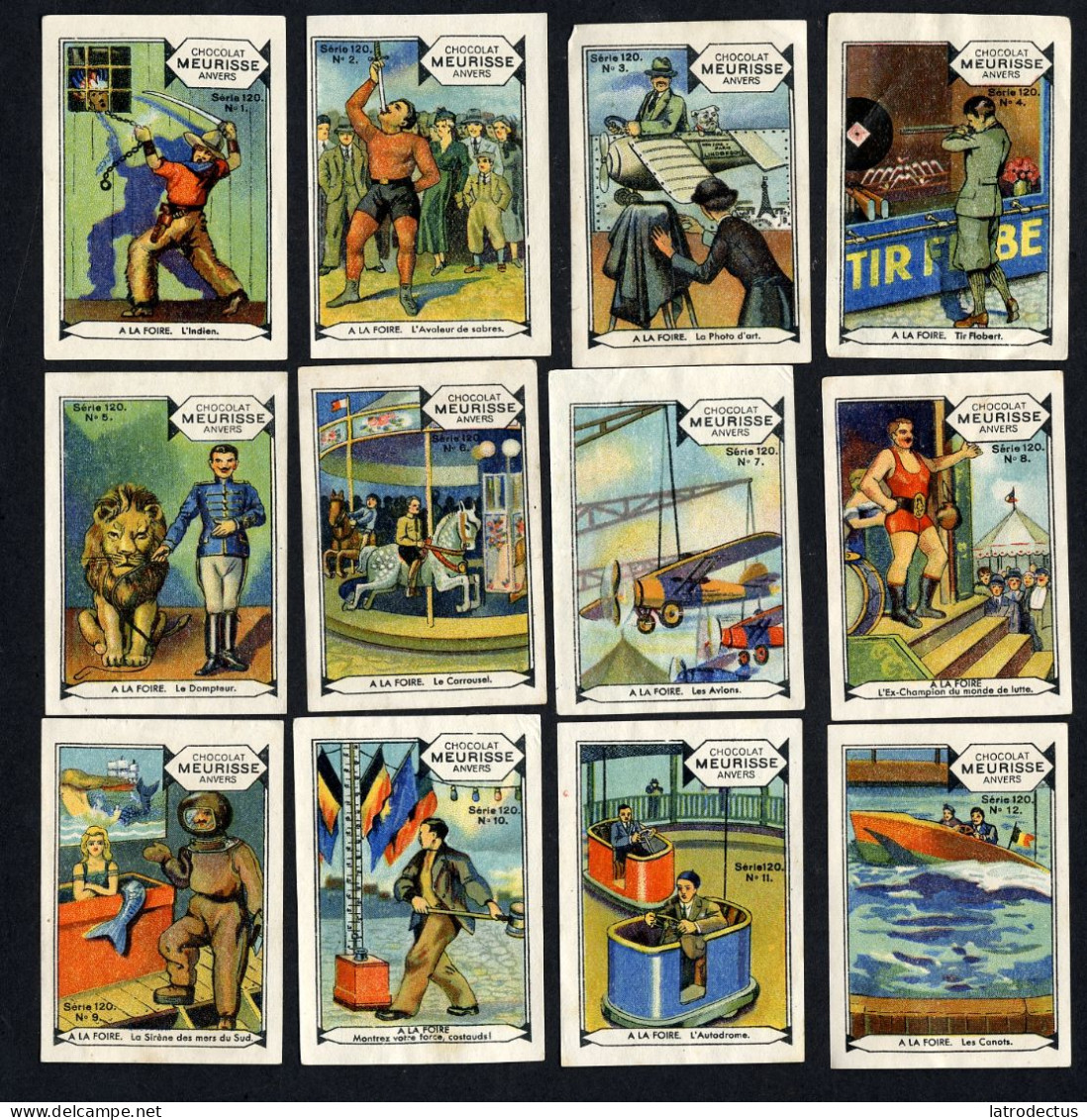 Meurisse - Ca 1930 - 120 - A La Foire, At The Fair, Kermis - Full Serie - Autres & Non Classés