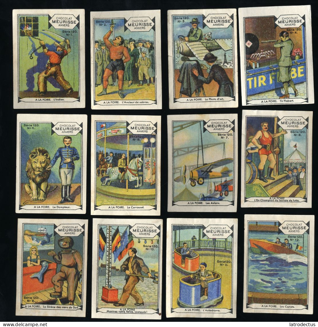 Meurisse - Ca 1930 - 120 - A La Foire, At The Fair, Kermis - Full Serie (lower Quality, No 8 Is A Reproduction) - Altri & Non Classificati