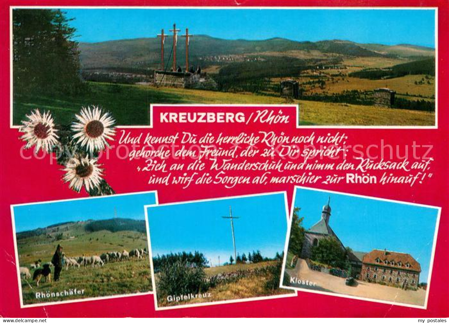 73010170 Kreuzberg Rhoen Panorama Rhoenschaefer Gipfelkreuz Kloster Kreuzberg Rh - Other & Unclassified