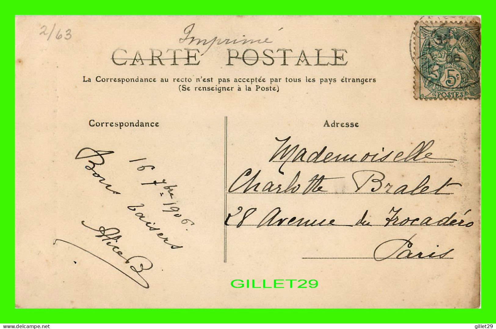 CHATELGUYON (63) - SOURCE MARGUERITE - L'AUVERGNE -  M.T.I.L. - CIRCULÉE EN 1906 - - Châtel-Guyon