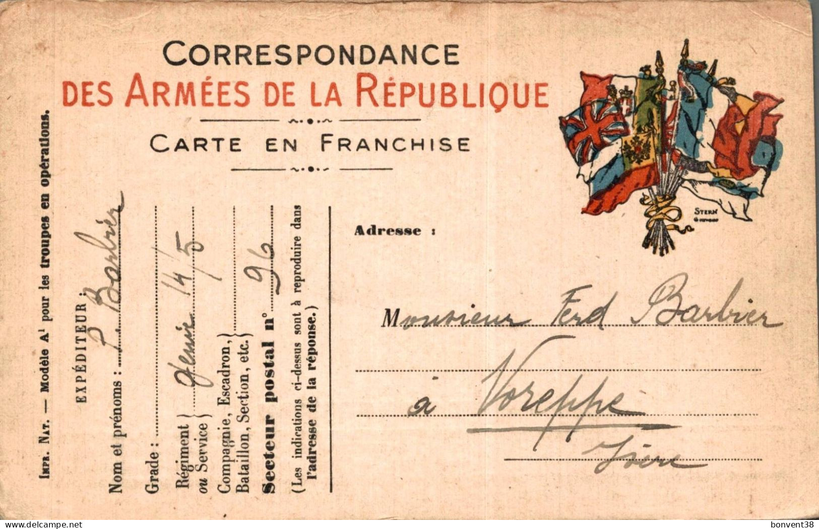 K1005 - Correspondance Des ARMÉES De La RÉPUBLIQUE - Sonstige & Ohne Zuordnung