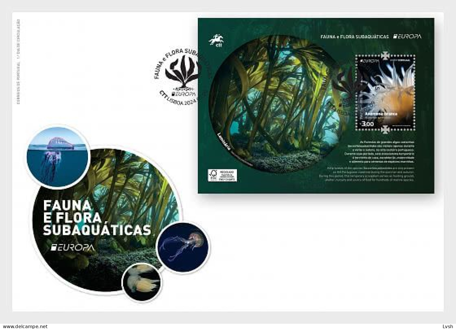 Portugal.2024.Europa CEPT.Underwater Fauna And Flora.FDC . - 2024