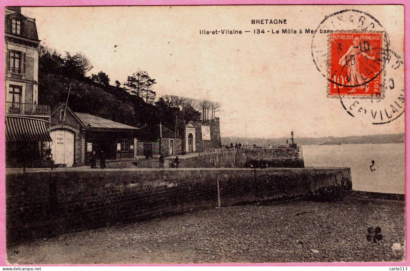 35 - B35182CPA - DINARD - Le Môle à Mer Basse. Canot De Sauvetage - Très Bon état - ILLE-ET-VILAINE - Dinard