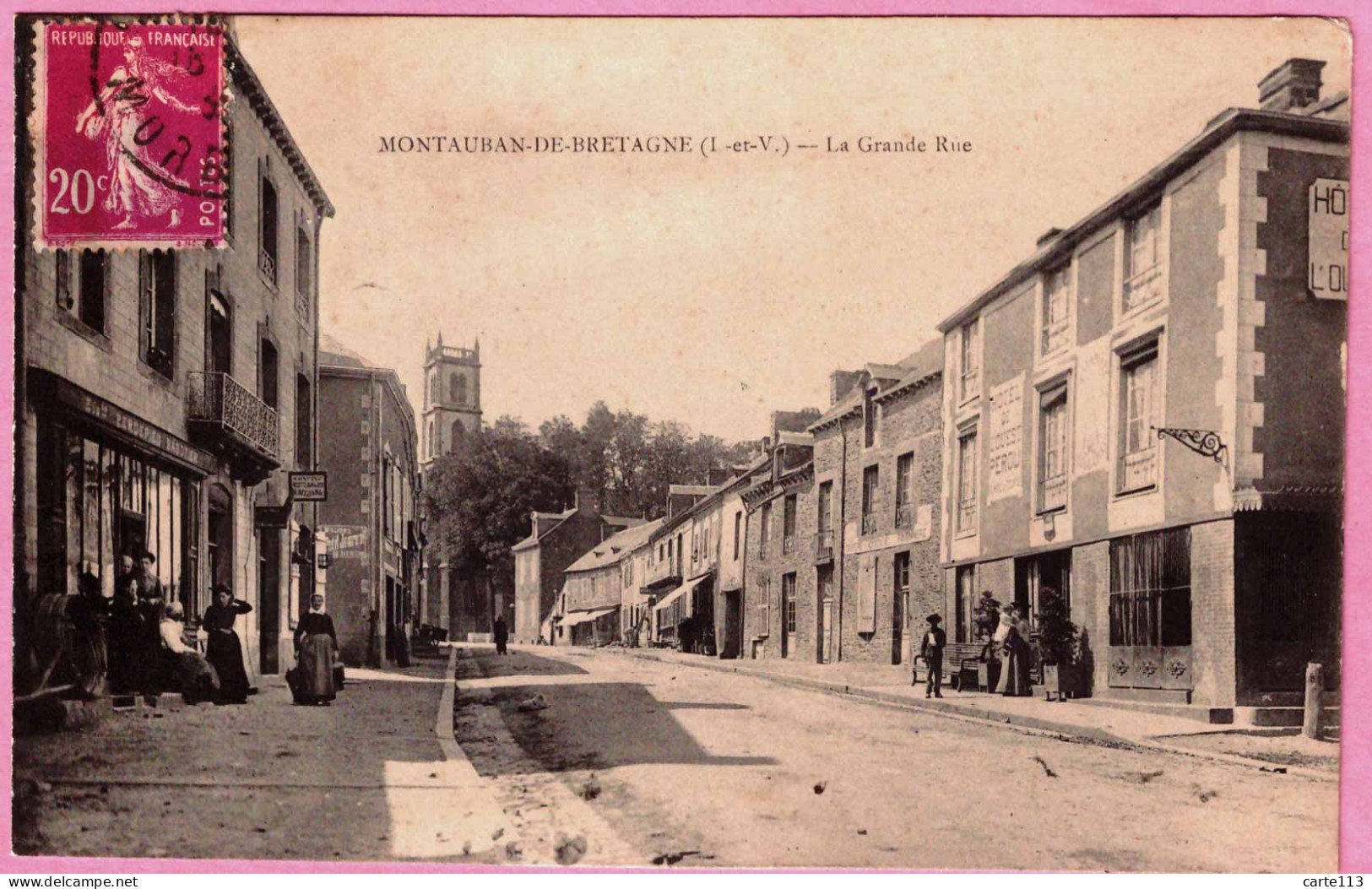 35 - B35176CPA - MONTAUBAN DE  BRETAGNE - La Grande Rue - Très Bon état - ILLE-ET-VILAINE - Altri & Non Classificati