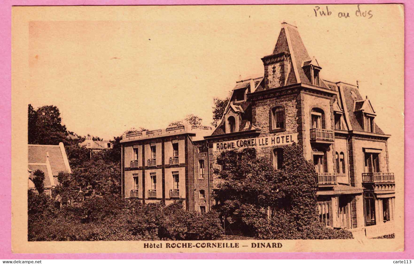 35 - B35183CPA - DINARD - Hotel Roche-Corneille - Emile Jacob Propriétaire - Très Bon état - ILLE-ET-VILAINE - Dinard