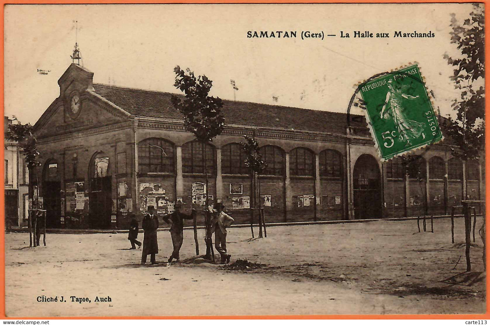 32 - B35195CPA - SAMATAN - La Halle Aux Marchands - Très Bon état - GERS - Autres & Non Classés