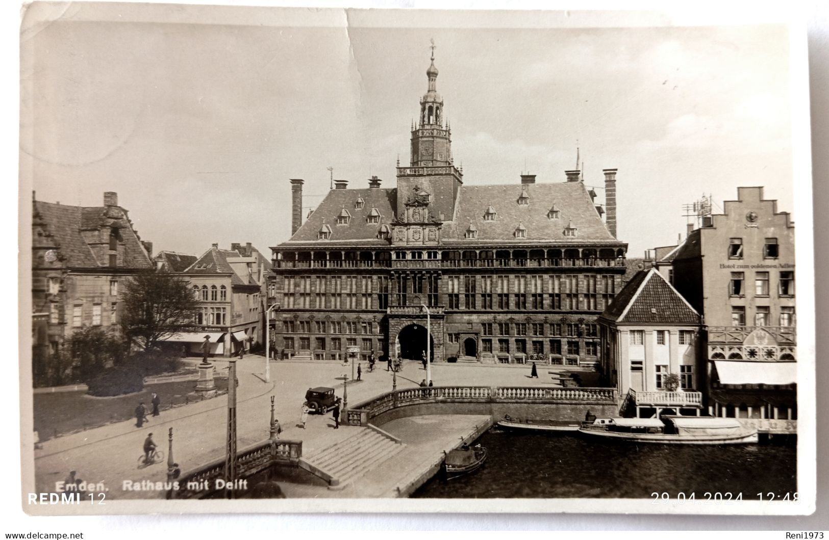 Emden, Rathaus Mit Delft, Auto, 1932 - Emden