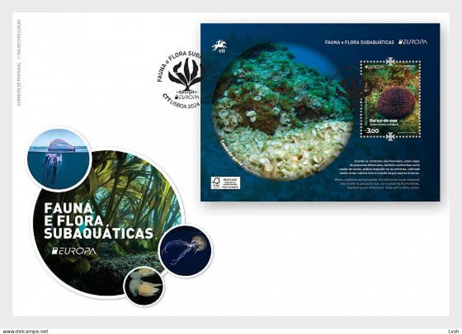 Azores.2024.Europa CEPT.Underwater Fauna And Flora.FDC . - 2024