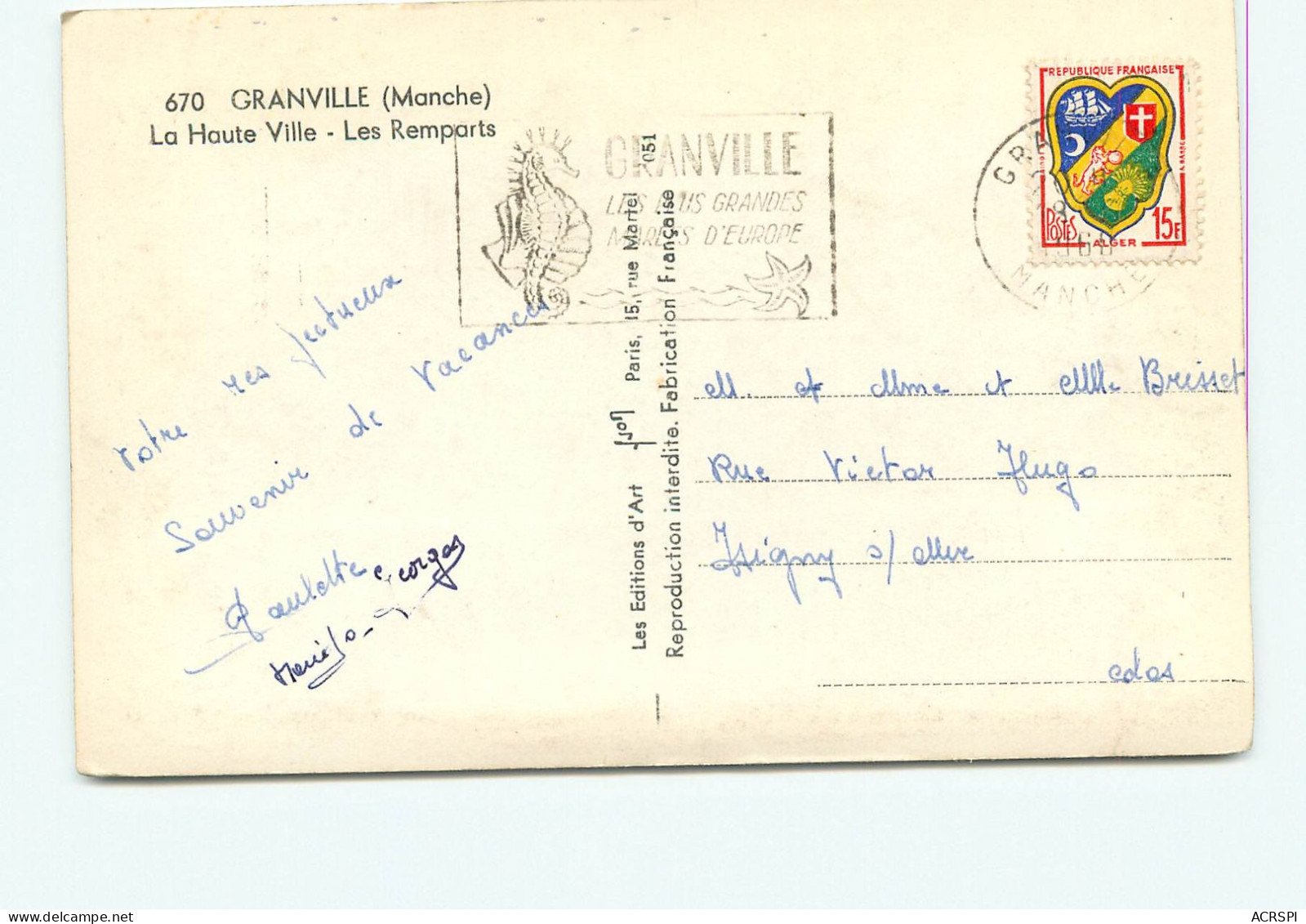 GRANVILLE La Haute Ville  SS 1313 - Granville
