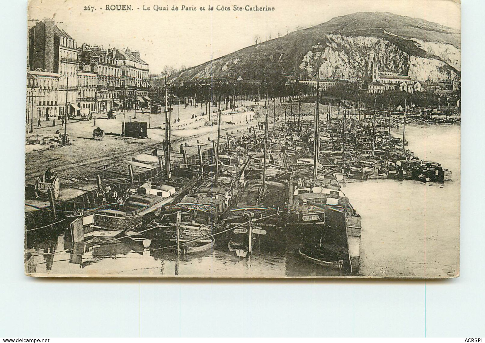 Le Quai De Paris Et La Cote St Catherine SS 1342 - Rouen