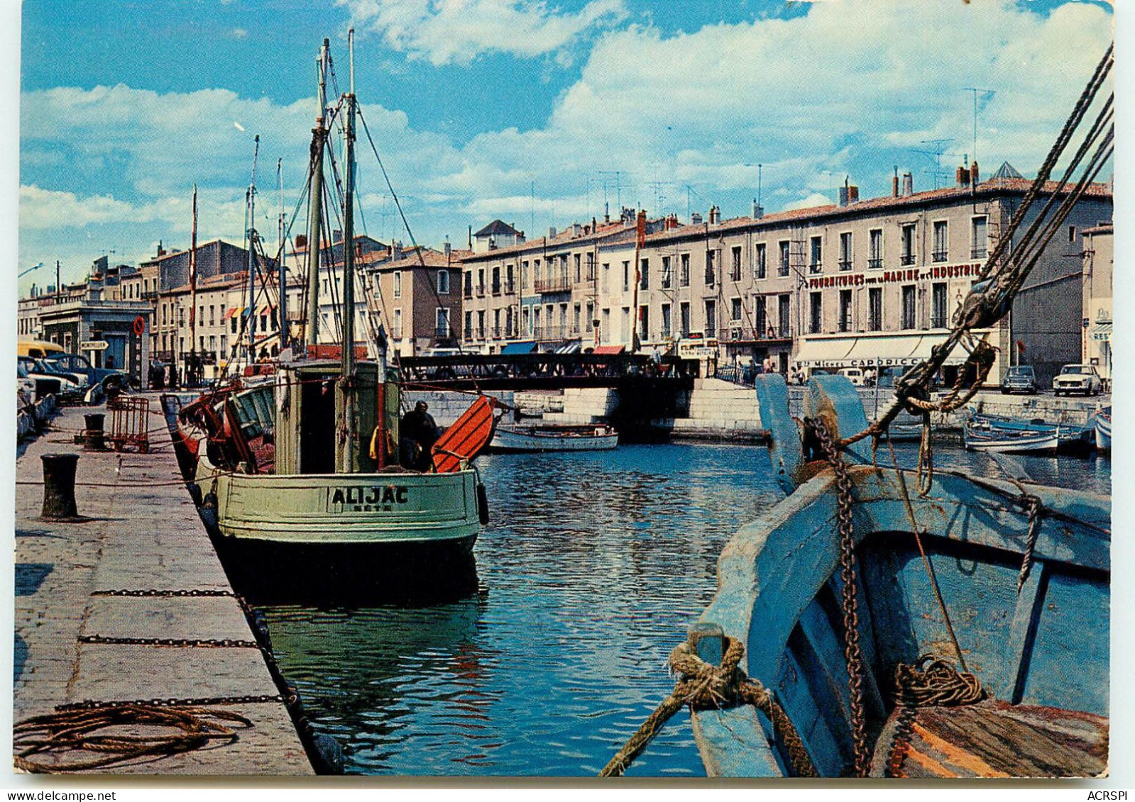 SETE Le Chalutier ALIJAC Devant Le Magasin De Fournitures Marines  SS 1331 - Sete (Cette)