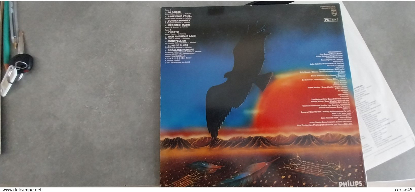 33Tours...Johnny Hallyday Quelque Part Un Aigle...9 Titres..1982 - Sonstige - Franz. Chansons