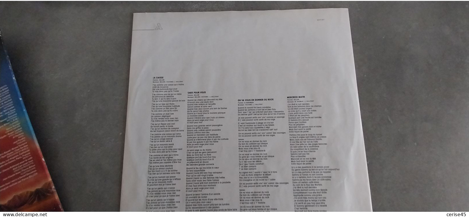 33Tours...Johnny Hallyday Quelque Part Un Aigle...9 Titres..1982 - Otros - Canción Francesa