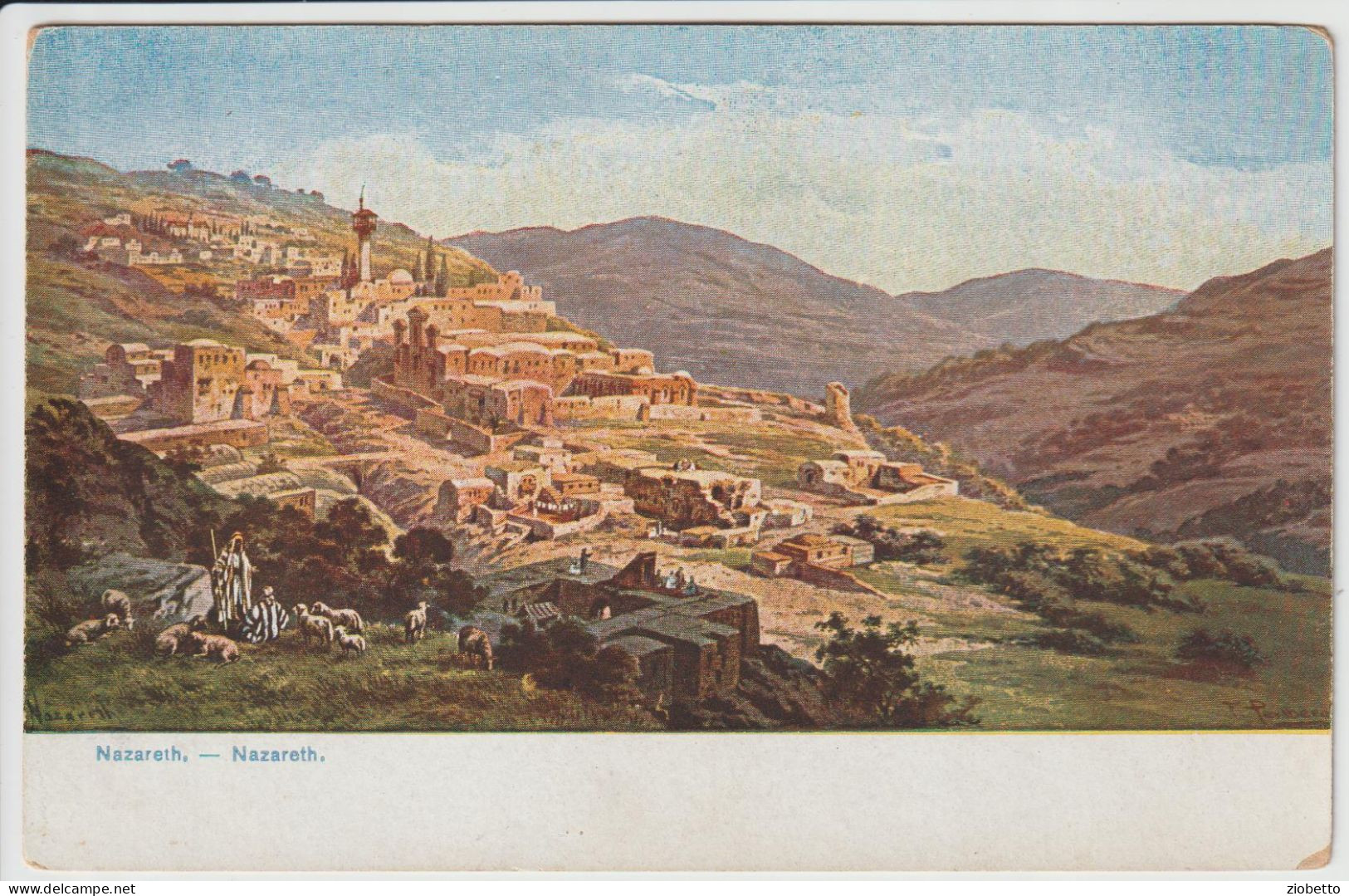 ANTICA CARTOLINA DI NAZARETH - ISRAELE - FORMATO PICCOLO - Israël