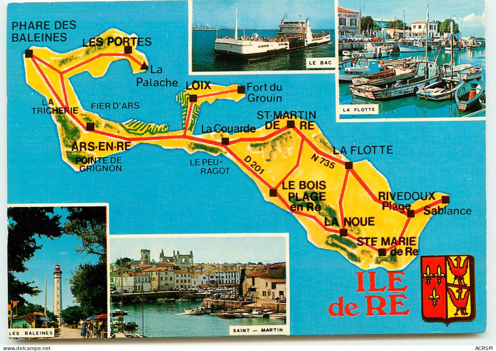 Carte De L'île De Ré  SS 1395 - Ile De Ré