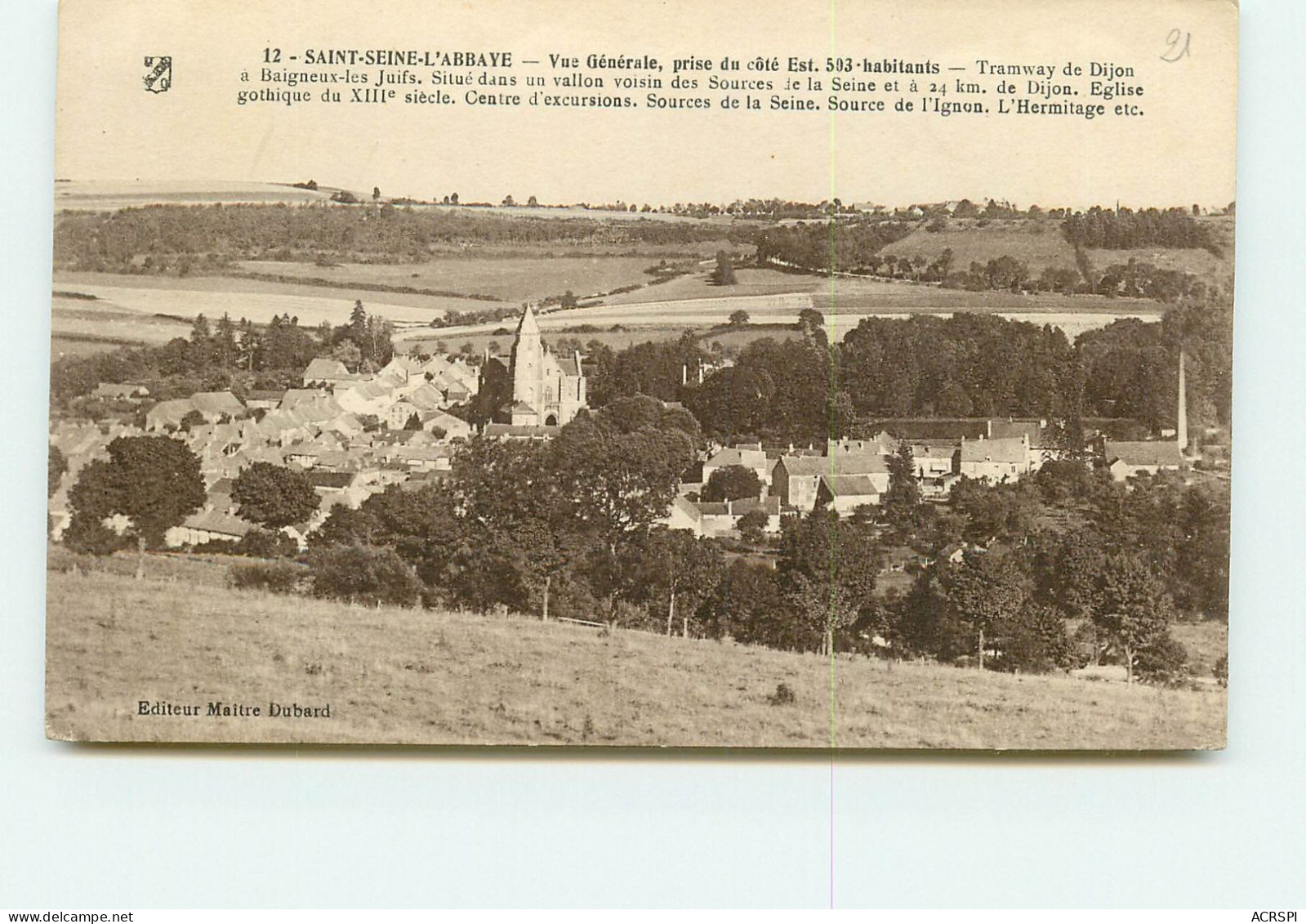 SAINT SEINE L'ABBAYE Vue Générale  SS 1383 - Andere & Zonder Classificatie