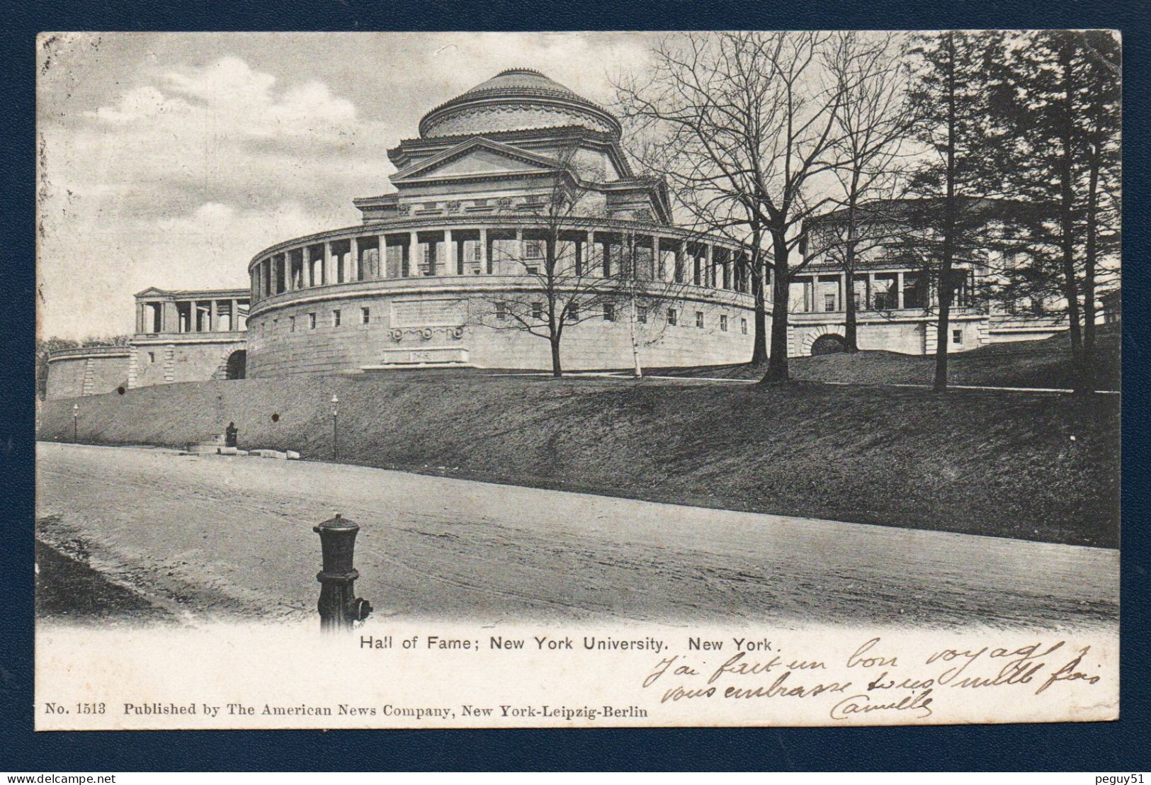 New-York. Hall Of Fame: New-York University. 1908 - Education, Schools And Universities