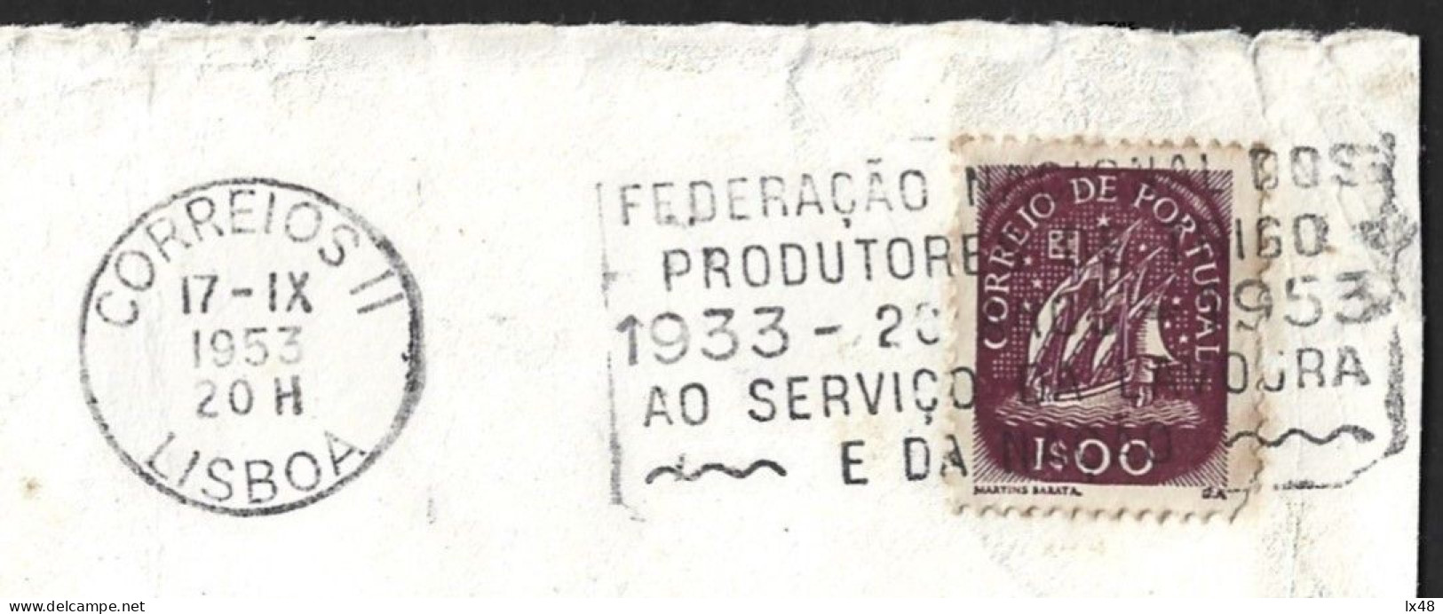 Pennant  20th Years Federation Of Wheat Producers Portugal 1953. Agriculture. Food. Wheat. Landwirtschaft. Essen. Weizen - Landwirtschaft