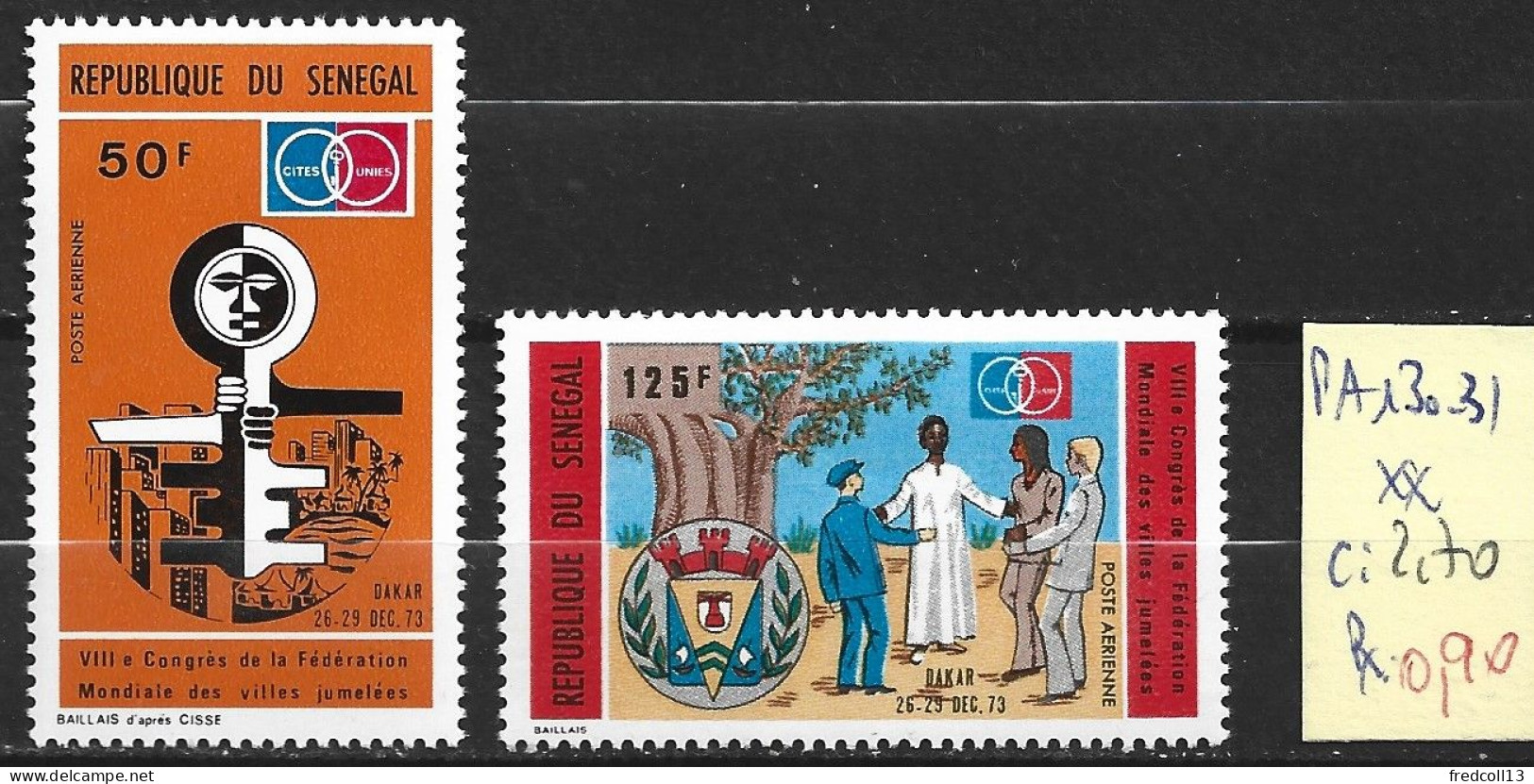 SENEGAL PA 130-31 ** Côte 2.70 € - Sénégal (1960-...)