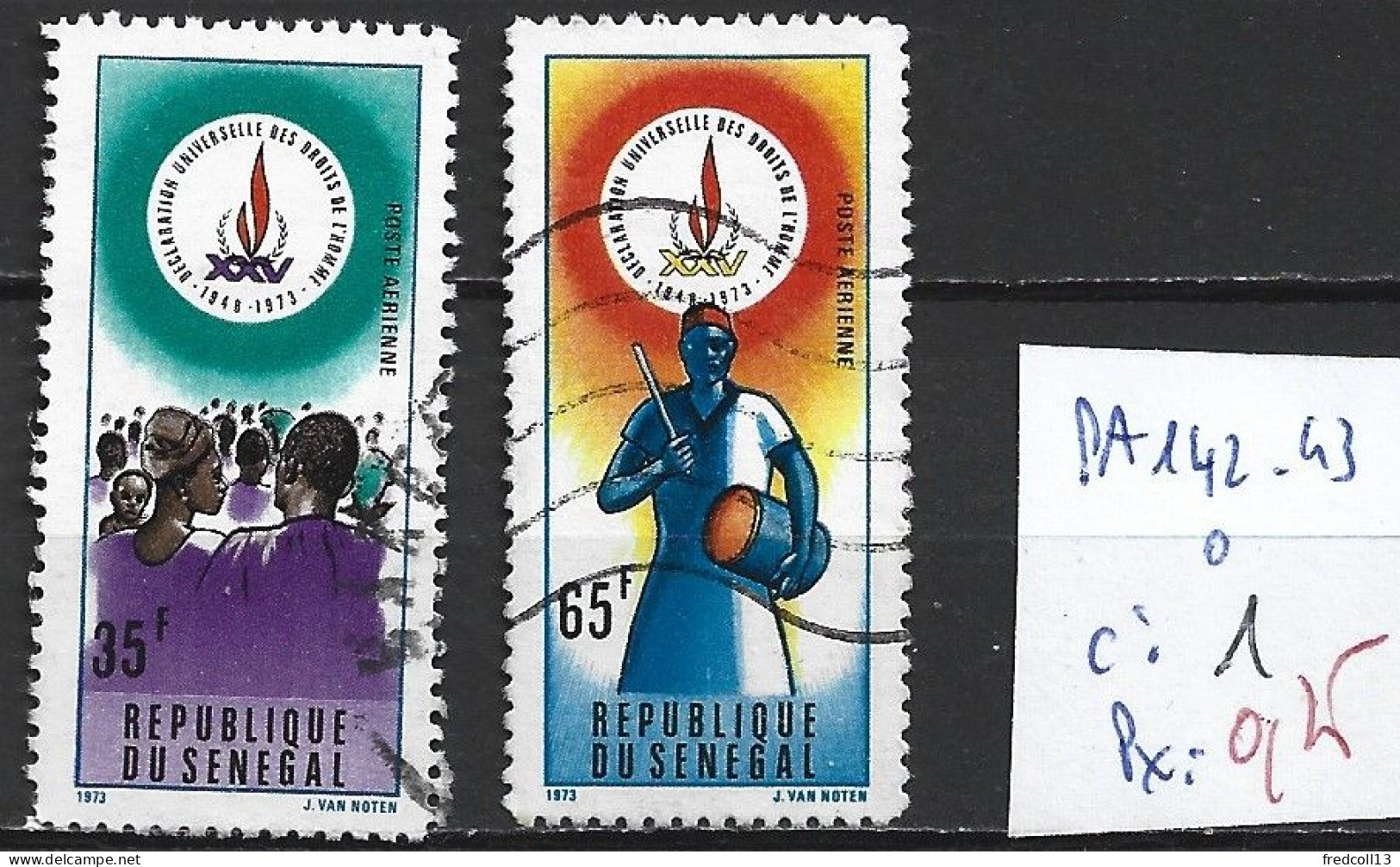 SENEGAL PA 142-43 Oblitérés Côte 1 € - Sénégal (1960-...)