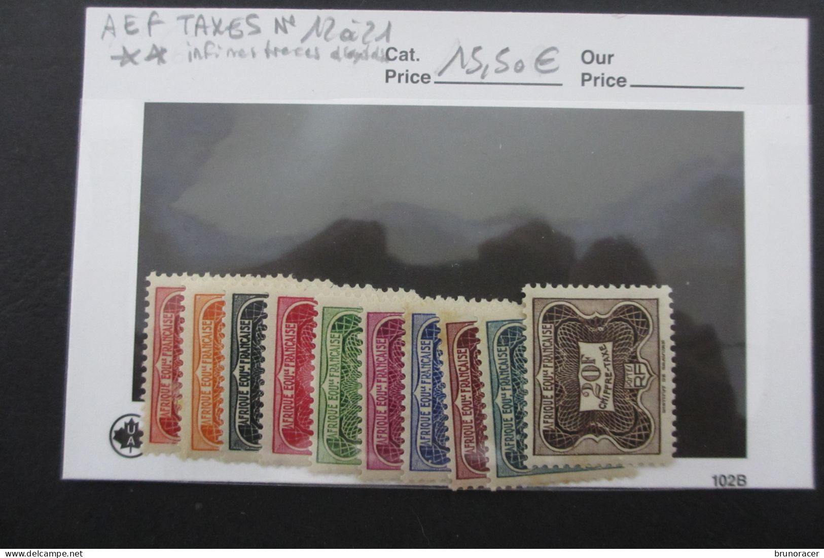 A.E.F. TAXES N°12 à 21 NEUF** TB COTE 15,50 EUROS  VOIR SCANS - Unused Stamps