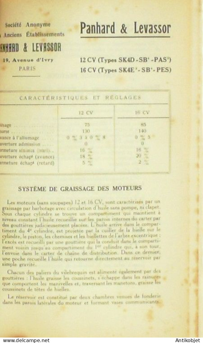 Kervoline Guide du Garagiste 29 marques de constructeurs 1928