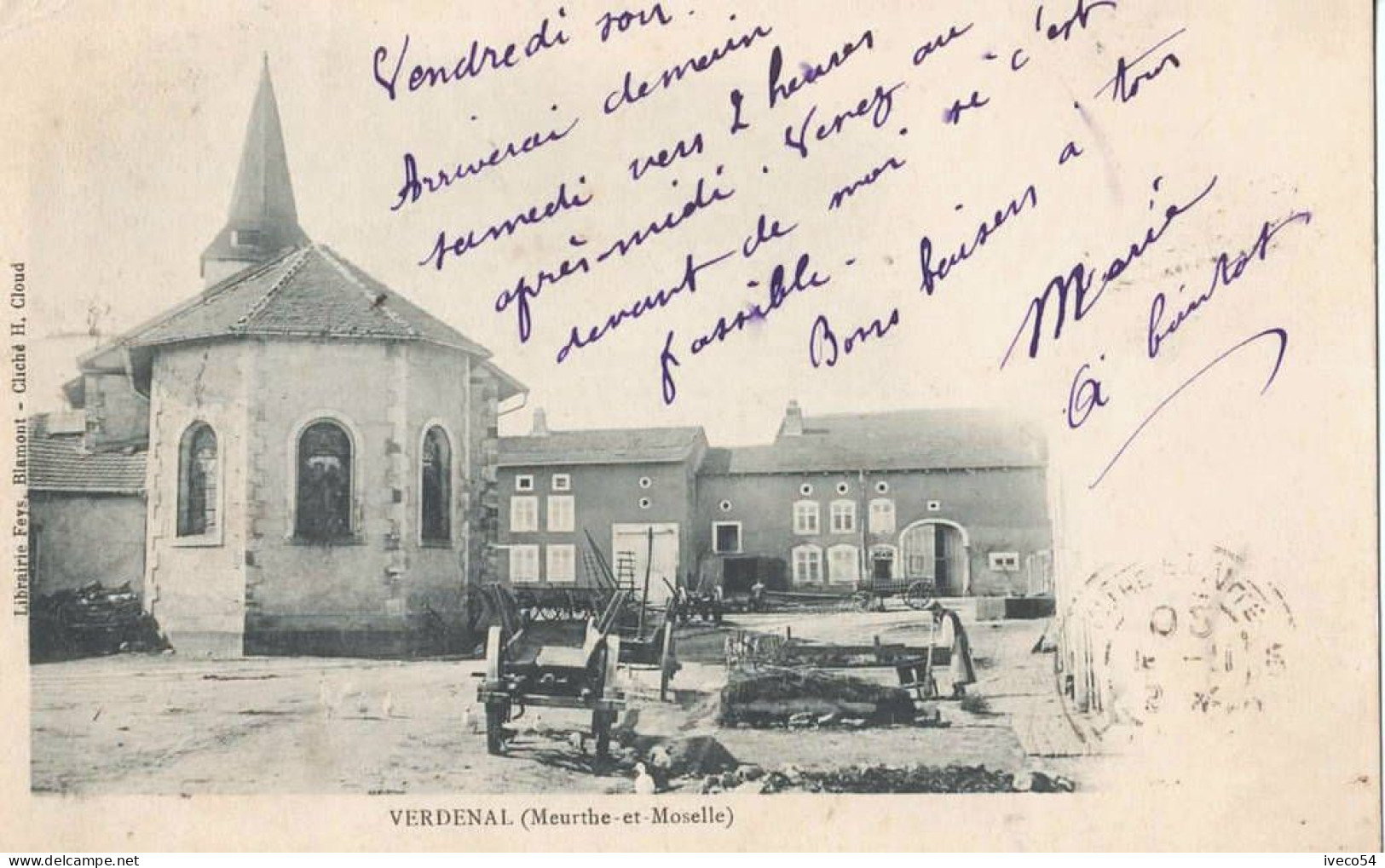 1902  Verdenal     ( Blâmont ) Vue Centre Village - Blamont